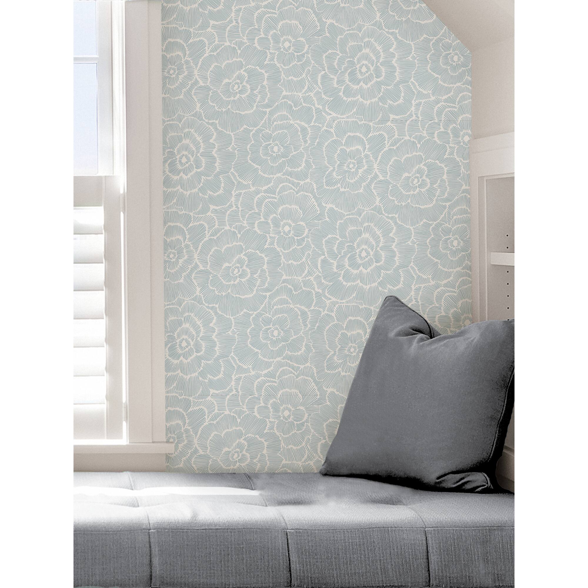 NuWallpaper Blue Saraya Peel & Stick Wallpaper